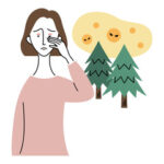 花粉で目がゴロゴロする女性